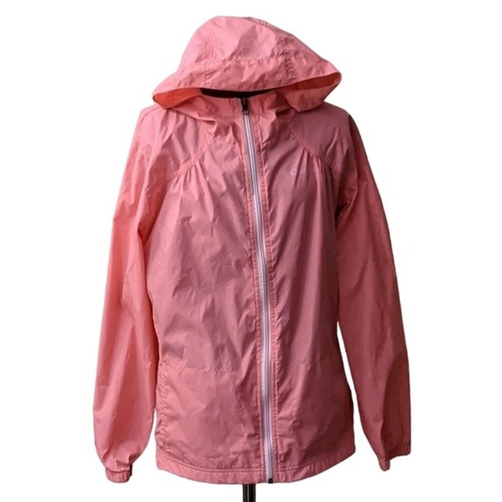 Columbia girls zipper closure windbreaker with hood girls size L 14/16